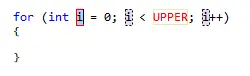 Imagen donde vemos el código que nos genera al usar el snippet for