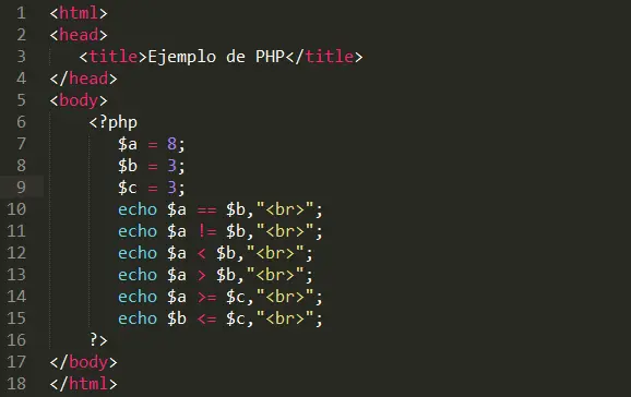 Tipos de Operadores II: Operadores de Comparación